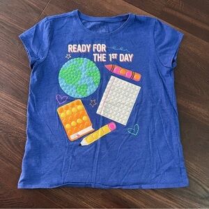 The Children's Place Blue 'Ready for the 1st Day' Tee girls 10/12